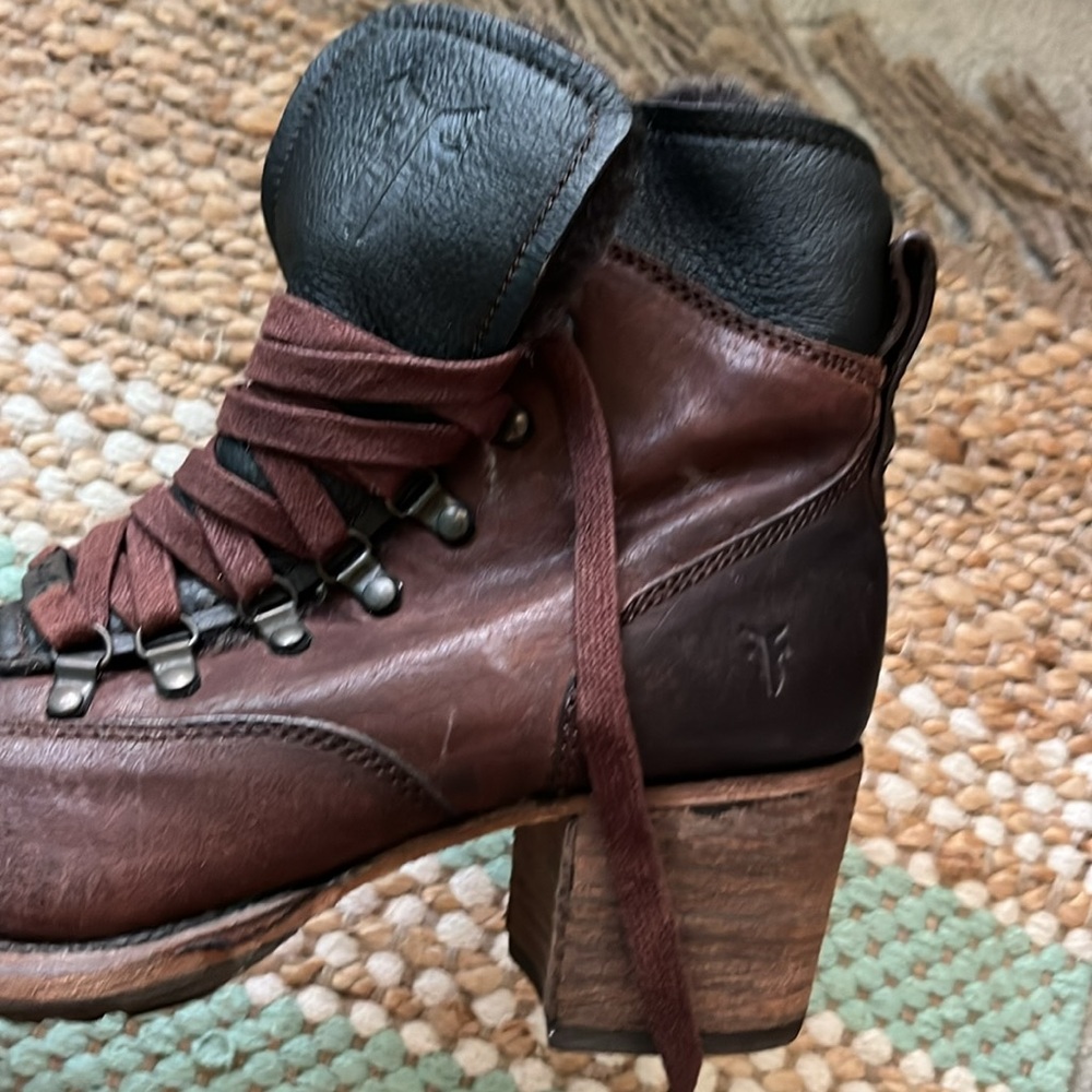 Frye Brown Winter Boots with Fur Lining - Picture 5 of 5